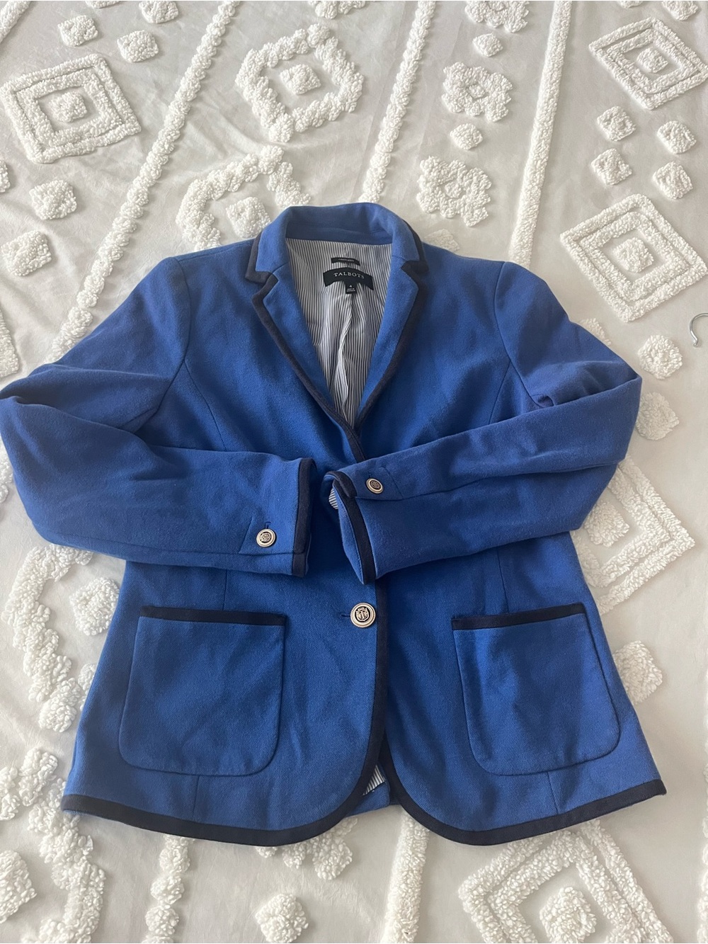 Talbots Royal Blue Blazer with Dark Trim